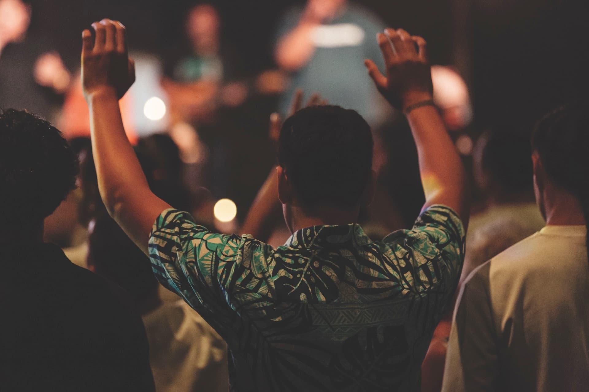 someone worshiping at church