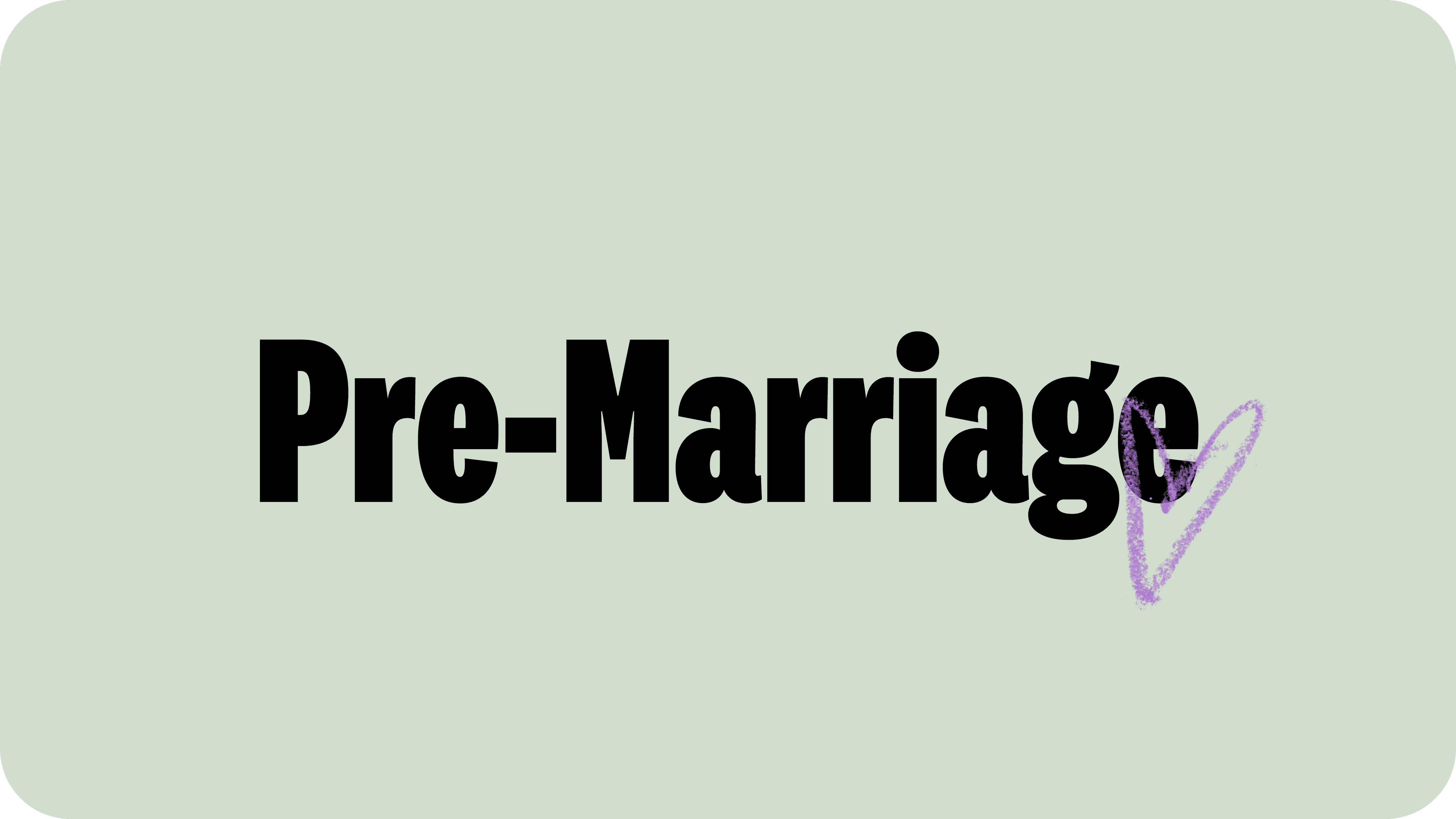 Pre-Marriage course logo on green background